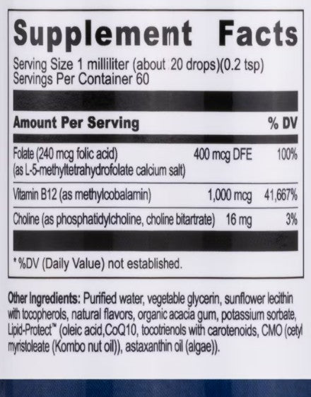 Liposomal B12/Methylfolate - 2 fl. oz